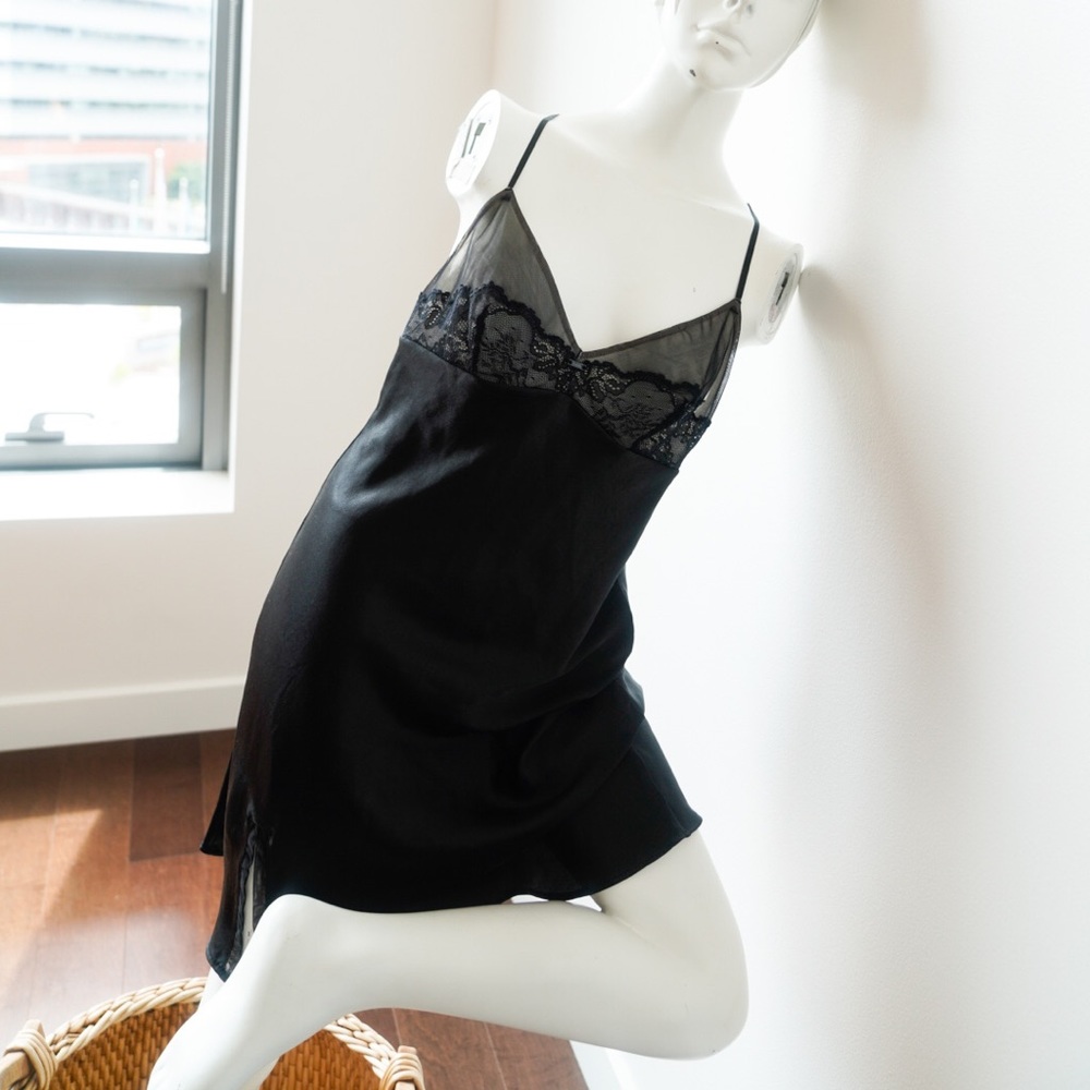 Calvin Klein Black Lace Slip - Small